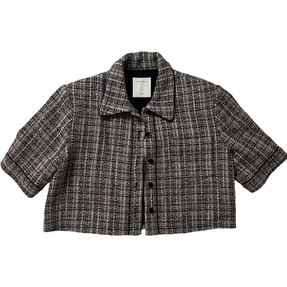 Sandro Glwadys Cropped Tweed Jacket - Picture 2 of 14